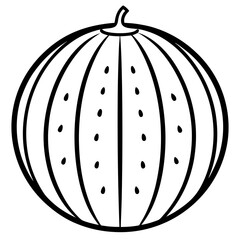 Clean watermelon Outline Vector
