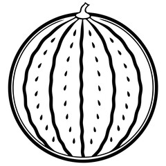 Clean watermelon Outline Vector