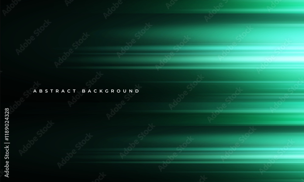 Aufkleber black and green modern abstract background with green glowing movement and high-speed light effect. 