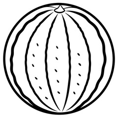 Clean watermelon Outline Vector