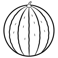 Clean watermelon Outline Vector