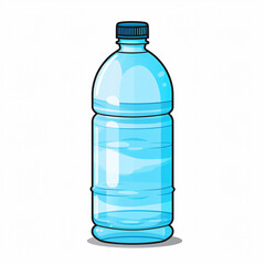 Naklejka premium Essential Hydration: Minimalist Water Bottle Clip Art blue icon clean 