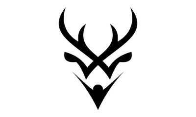 black deer antler logo silhouette