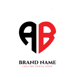 Initial AB Logo Design Vector
