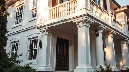 Elegant Classical Mansion: Architectural Details and Exterior Design