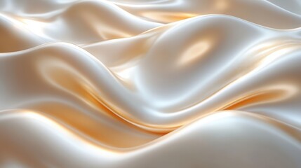 Fototapeta premium Abstract Background - Flowing Golden Silk Cloth