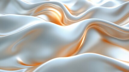 Fototapeta premium Abstract Background - Flowing Silver and Gold Fabric