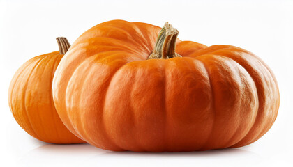 Fototapeta premium fresh orange pumpkin isolated on white background