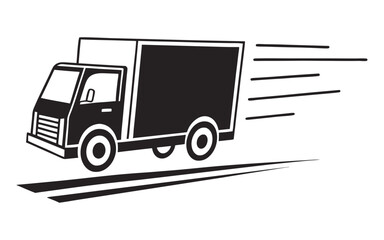 Express delivery vehicle graphic for courier and logistics businesses