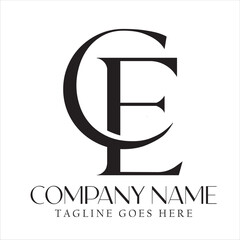 Letter CE or EC vector logo design for luxury, fashion, jewelry, boutique, and startup