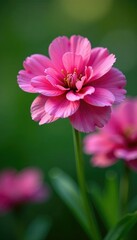Obraz premium Pink Dianthus plumarius blooming garden flowers, pink dianthus, botanical garden, pink blossoms