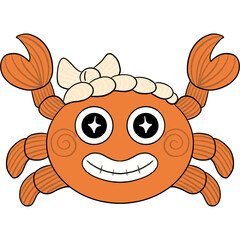 Crab wearing a headscarf