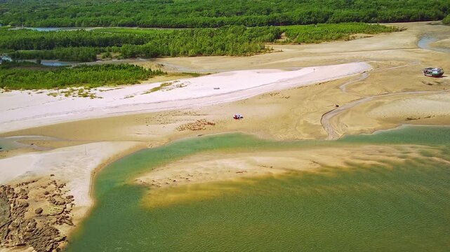 Paradise landscape of Curu river in Paracuru, Ceara, Brazil.