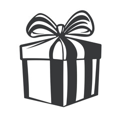 Logo gift icon simple shapes vector graphic