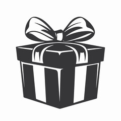 Logo gift icon simple shapes vector graphic
