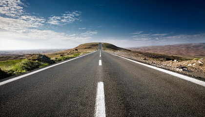 Naklejka premium empty road on white historical past