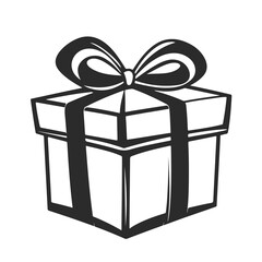 Logo gift icon simple shapes vector graphic