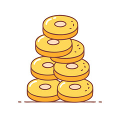doughnut tower vector icon, doughnut tower vector illustration - simple illustration of doughnut tower, perfect for logos,and doughnut tower -themed designs.