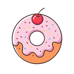 doughnut with a cherry on top icon