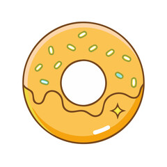 doughnut with colorful glaze icon