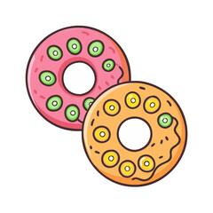 mini doughnuts vector icon, mini doughnuts vector illustration - simple illustration of mini doughnuts, perfect for logos,and mini doughnuts -themed designs.