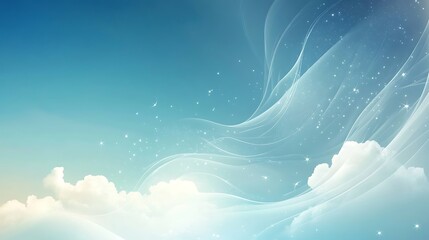 Serene Sky Cloudscape with Gentle Swirling Veils