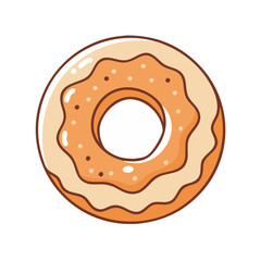 cinnamon sugar doughnut vector icon, cinnamon sugar doughnut vector illustration - simple illustration of cinnamon sugar doughnut, perfect for logos,and cinnamon sugar doughnut -themed designs.