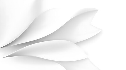 Abstract White Curving Paper Design Forms