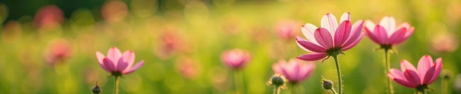 Soft petals of black cumin sativa flowers gently swaying in the breeze, garden, field, wildflowers