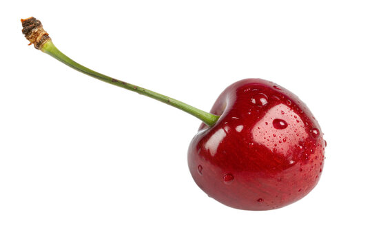 Una cereza aislada