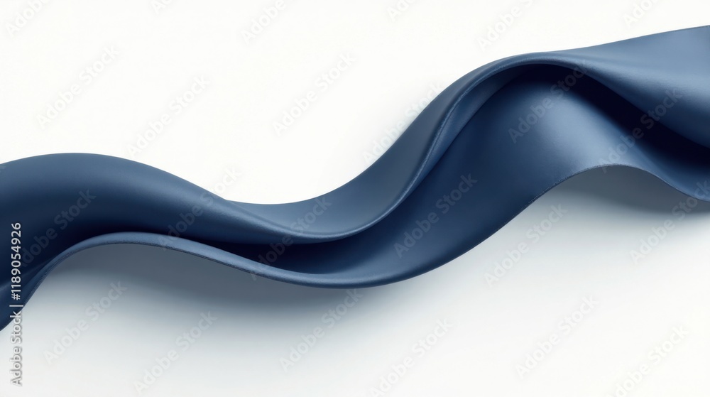Poster abstract blue fabric swirl elegant draped textile design element