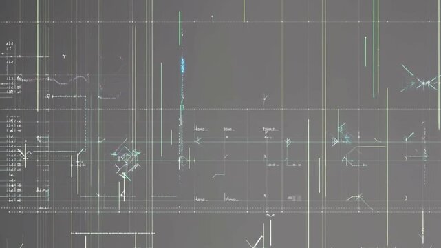 Digital equations seamlessly forming mathematical patterns.