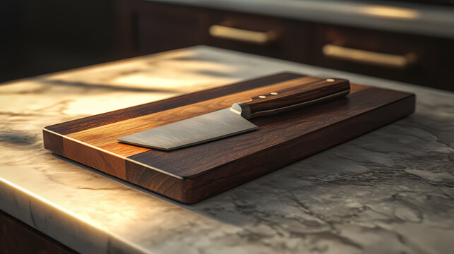 Artisan walnut & blackwood cutting boards: a collection of handcrafted kitchen essentials ai generated. Blazewood. Illustration