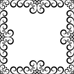 Calligraphic design elements and page decoration. Page decor elements for calligraphy design