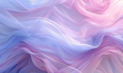 Ethereal Waves of Soft Pastel Fabric Flowing Gracefully in Gentle Motion Creating a Dreamy and Serene Background for Creative Projects and Designs