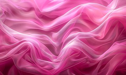 Obraz premium Soft and Ethereal Pink Fabric with Flowing Drapes, Capturing the Beauty of Translucent Layers and Sensual Movement for Artistic and Creative Projects