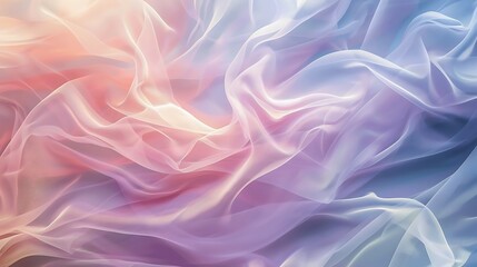 Obraz premium Soft and Ethereal Background in Pastel Colors with Flowing Fabric Texture for Use in Design, Art, and Creative Projects Evoking Dreamy Atmosphere and Serenity