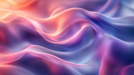 Obraz premium Abstract Background - Flowing Waves of Pink, Purple, and Orange