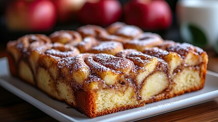 Juicy apple cinnamon cake