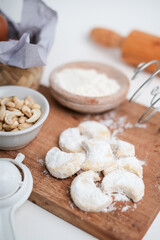 kue putri salju or princess snow cookies or snow white cookies is melt in the mouth cookies has a...
