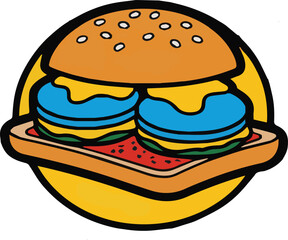 fast food illustration