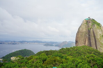 PaodeAçúcar or Sugarloaf Mountain and Cable Car in Copacabana, Rio de Janeiro, Brazil -...