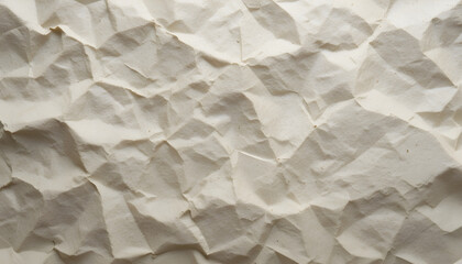 Obraz premium Close-up of Textured Crinkled Off-White Paper