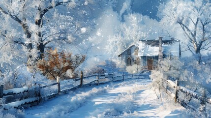 Frost-covered windows showcasing crystalline and icy natural formations.