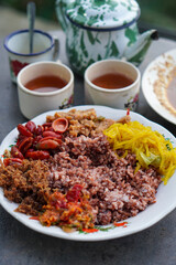 The delicious of traditional Indonesian food in Purwokerto City, Central Java, Indonesia. It Was taken on January 15, 2025 by a professional. It's a nice food with Indonesian culture