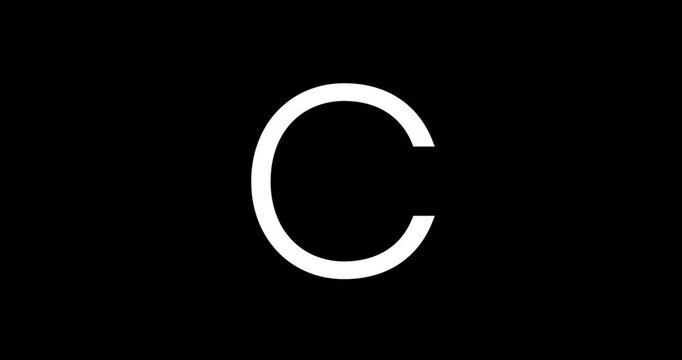 A stylized, uppercase letter "C" design in black and white, featuring a textured grunge effect.