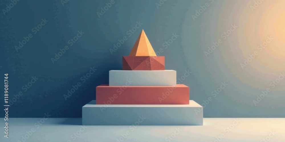 Poster Abstract Geometric Shapes on a Three-Tiered Display Platform