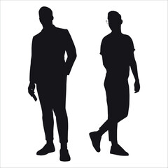 Businessman or Employee Silhouette vector illustration
