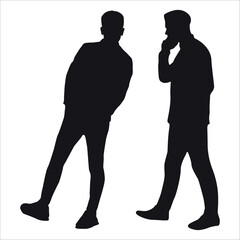 Businessman or Employee Silhouette vector illustration