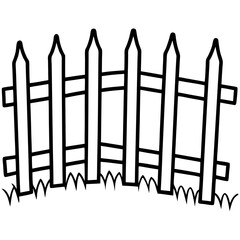 Geometric Fence Patterns in Vector Style
